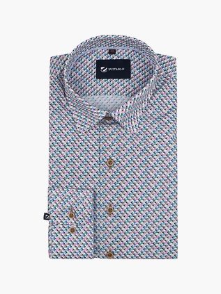 Suitable Skjorte Med Mønster Multifarvet