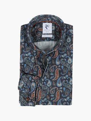 Camisa R2 Widespread Paisley azul marino