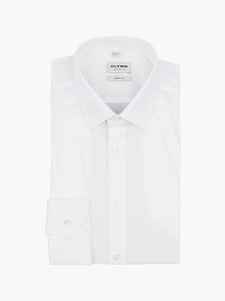 OLYMP Level Five Skjorte Ekstra Lange Ærmer Body-Fit Hvid