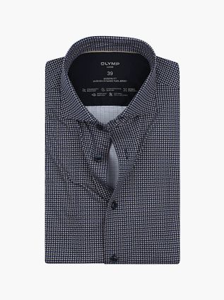 Olymp Luxor Skjorte Figurer Navy