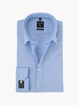 OLYMP No'6 skinny fit-skjorte Blå ekstra lange ærmer