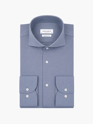 Profuomo Japanese Knitted Skjorte Indigo