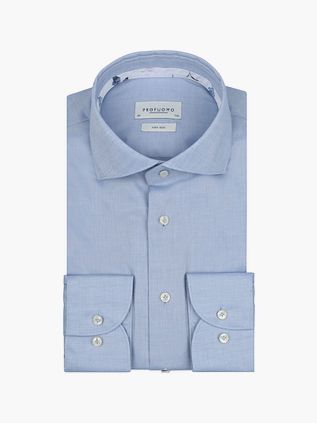 Profuomo Skjorte Struktur Lyseblå