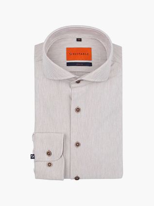 Suitable Herringbone Skjorte Sand