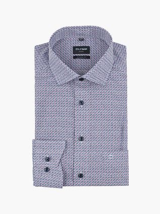 Olymp Luxor Skjorte Print Lilla