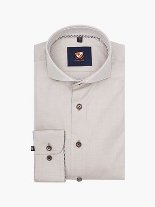 Suitable Overhemd Twill Beige