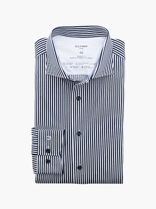 Olymp Luxor Skjorte Striber Navy