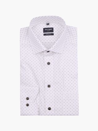 Olymp Luxor Overhemd Print White