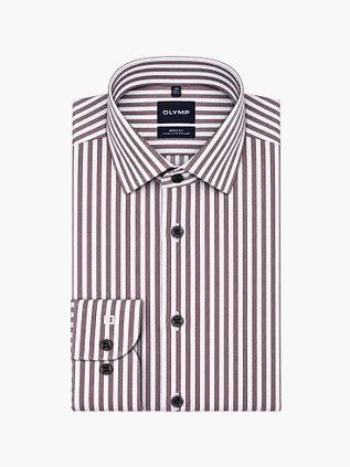 OLYMP Overhemd Level 5 Luxury Stripe Bordeaux