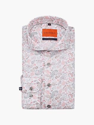 Suitable Melange Skjorte Paisley Multifarvet