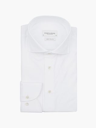 Profuomo Hadleighs Royal Twill No6 Camisa Elegante Blanco