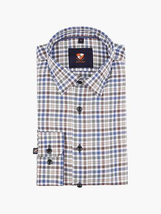 Suitable Skjorte Brun Ruter