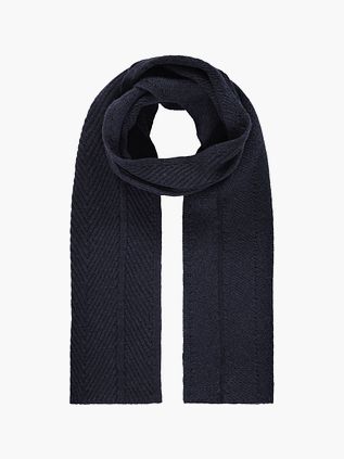 State Of Art Halstørklæde i lammeuld, navy