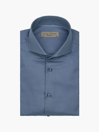 John Miller Skjorta Twill Indigo