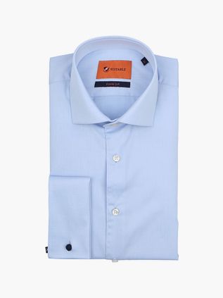 Camisa Suitable con puño doble azul