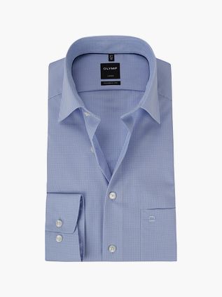 OLYMP Luxor Camisa Elegante Cuadros Azul