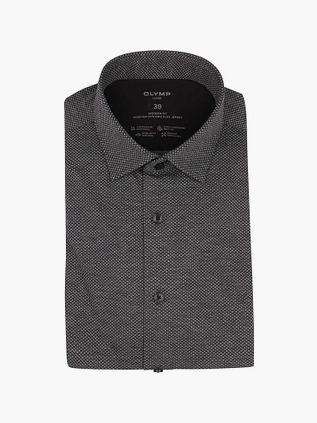 OLYMP Luxor Skjorte 24/Seven Print Antracit