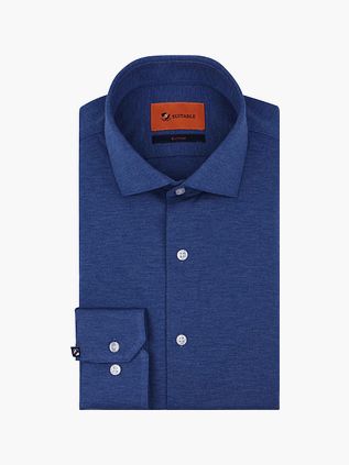 Suitable Camicia Elegante In Maglia Blu Royal