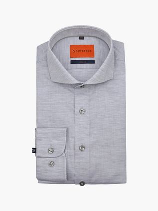 Suitable Melange Skjorte Grå