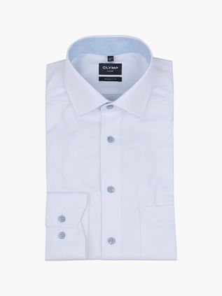 Olymp Luxor Skjorte Diamond Struktur Hvid