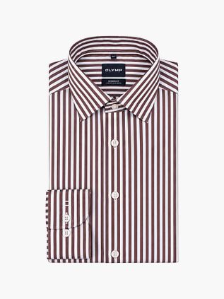 Olymp Luxor Shirt Stripes Burgundy