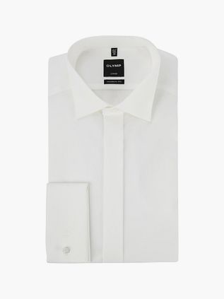 OLYMP Luxor Bryllupsskjorte i Ecru med Ekstra Lange Ærmer