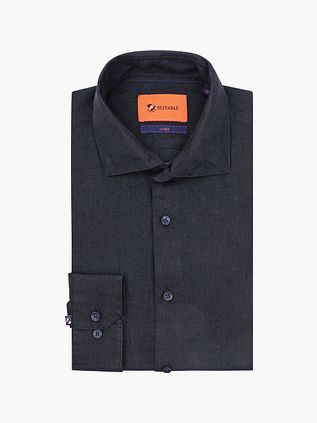 Suitable Skjorte Lin Navy
