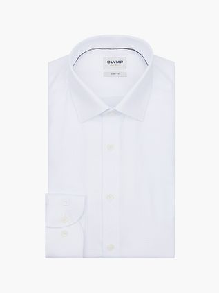 OLYMP Level 5 Dobby Skjorte Hvid