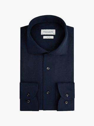 Profuomo Strikket Skjorte i Navy