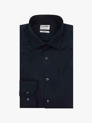 OLYMP Skjorte Level 5 Navy Med Ekstra Lange Ærmer