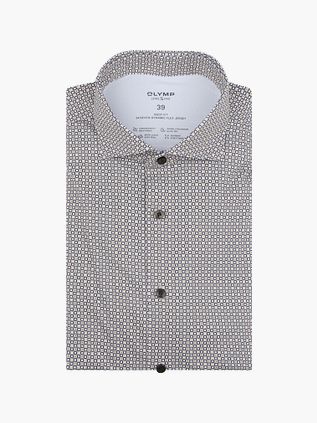 Camisa OLYMP Level 5 con estampado beige