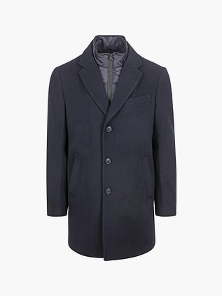 Suitable frakke i fugletvillt twill i blå