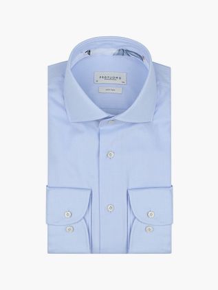 Profuomo Twill Skjorte Lyseblå