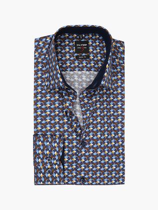 Camisa OLYMP Lvl 5 con estampado azul