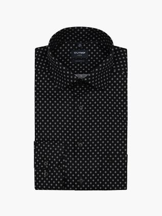 Olymp Luxor Skjorte med Mønster Sort