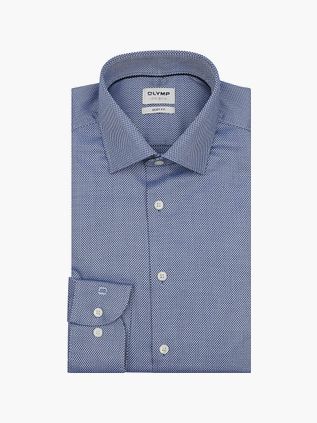 OLYMP Level 5 Dobby Skjorte Royal