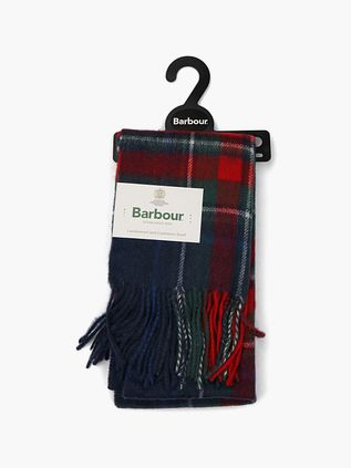 BarbourScarfs Tartan Wool Cashmere Navy