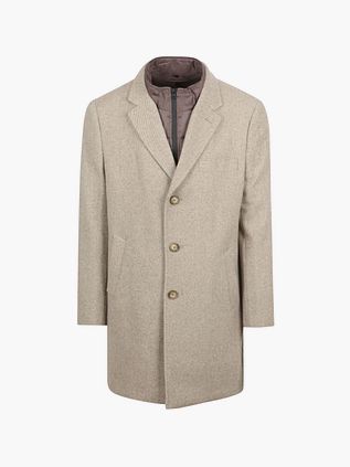Cappotto Suitable in twill di lana color sabbia