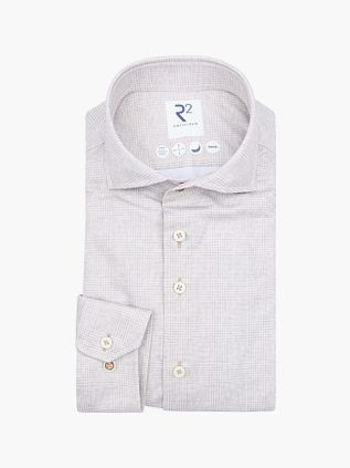 R2 Skjorta Glencheck Travel Beige