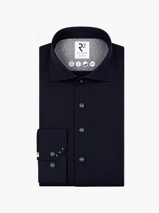 R2 Chemise Knitted Herringbone Bleu marine