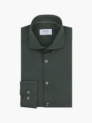 Pure Den Funktionelle Skjorte Super Stretch Mørkregrøn