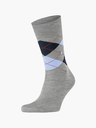 Burlington Manchester Sok Karreret Grå 3615