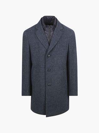 Suitable Frakke af Ulvetwill, Mørkeblå