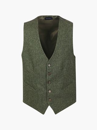 Suitable Vest Birds Eye Mørkegrøn