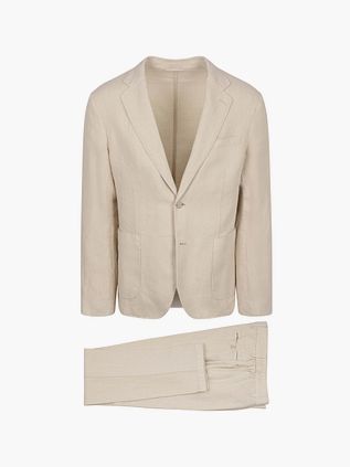 Suitable Washed Linen Suit Ecru