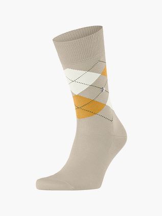 Burlington Chaussettes Manchester Carreaux Ecru 4850