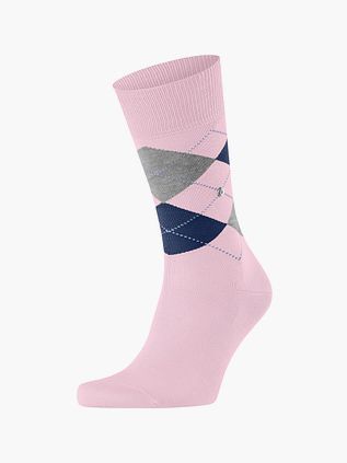 Burlington Manchester Strumpor Rutiga Rosa 8440