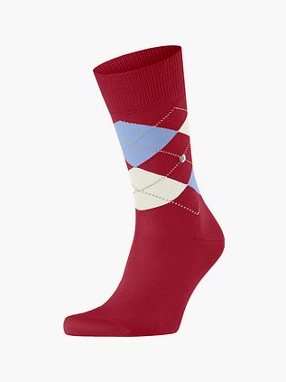 Burlington Manchester Socke Kariert Grønn Rød 8049