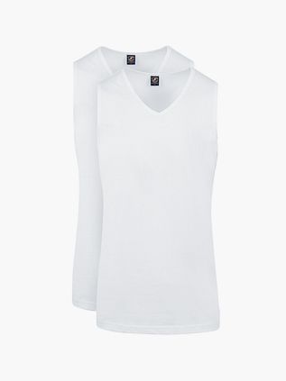 Suitable Viless T-shirt Ærmeløs Hvid 2-pakke