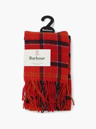 BarbourScarfs Tartan Lambswool Red